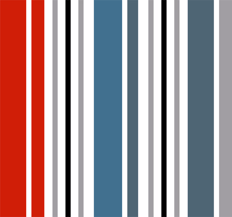 Vertikal Tapete blau und rot - TenStickers