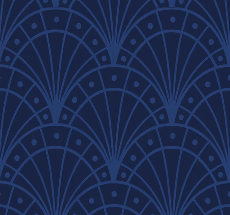 Tapete Eingang marineblaues art déco - TenStickers