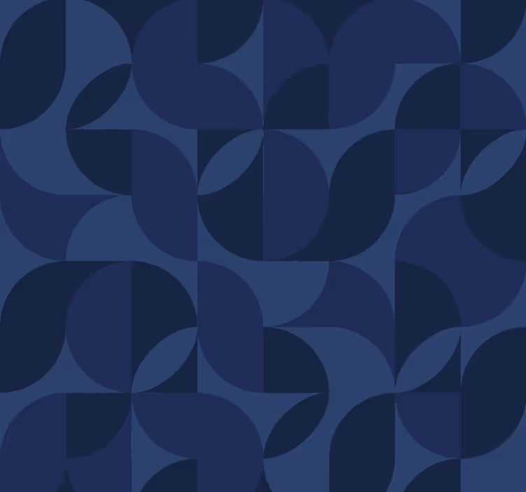 Tapete dunkelblau retro-geometrisch - TenStickers