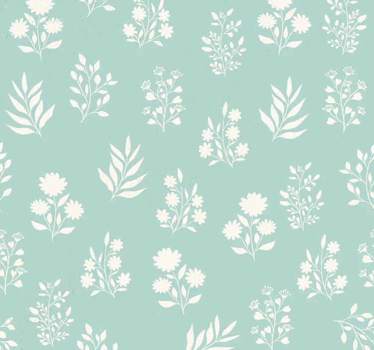 Korridor Tapeten kleines blumenmuster - TenStickers