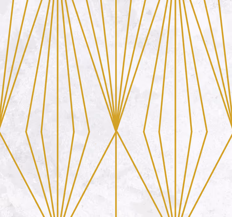 Tapeten Wohnzimmer weiße und goldene dreiecke - TenStickers