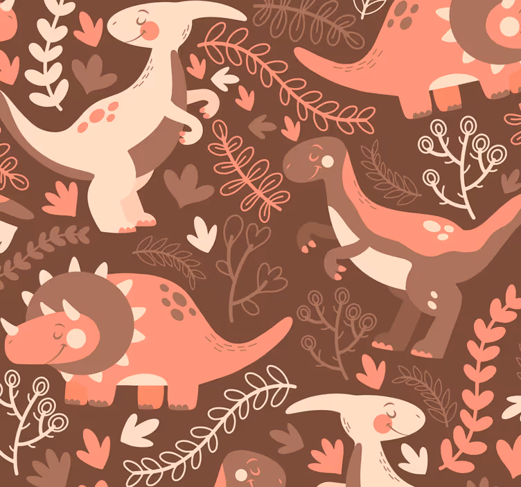 Dino Tapete verspieltes dinosauriermuster - TenStickers