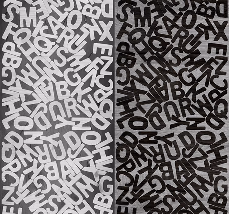 Tapete Schriftzug alphabet-chaos - TenStickers
