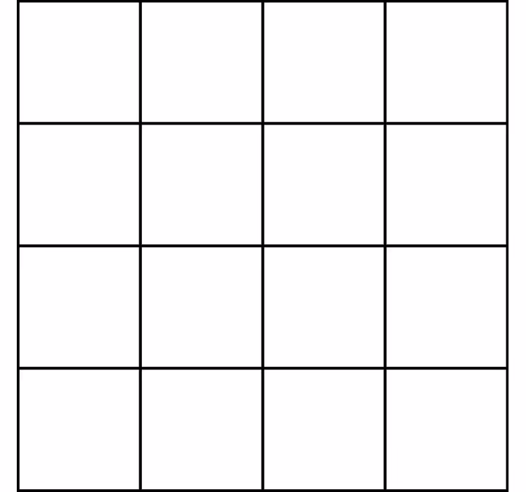 Tapete Quadrate schwarze und weiße feine linien - TenStickers