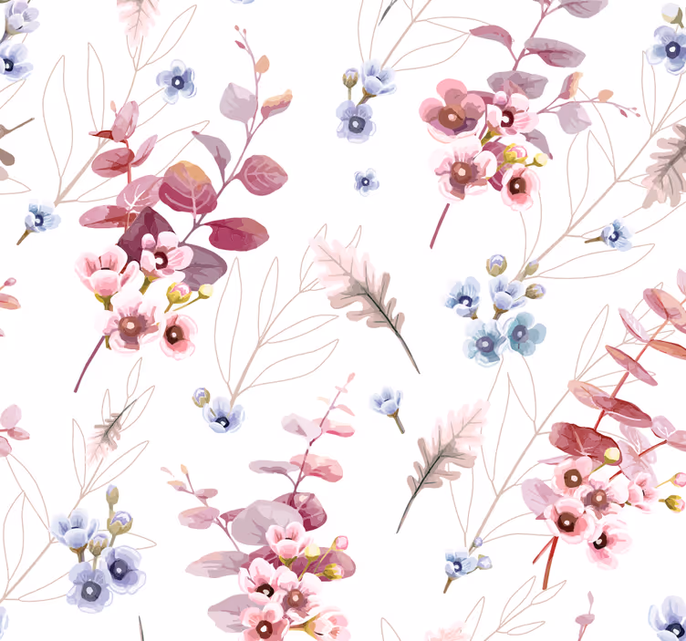 Tapete Teenager botanische illustration - TenStickers