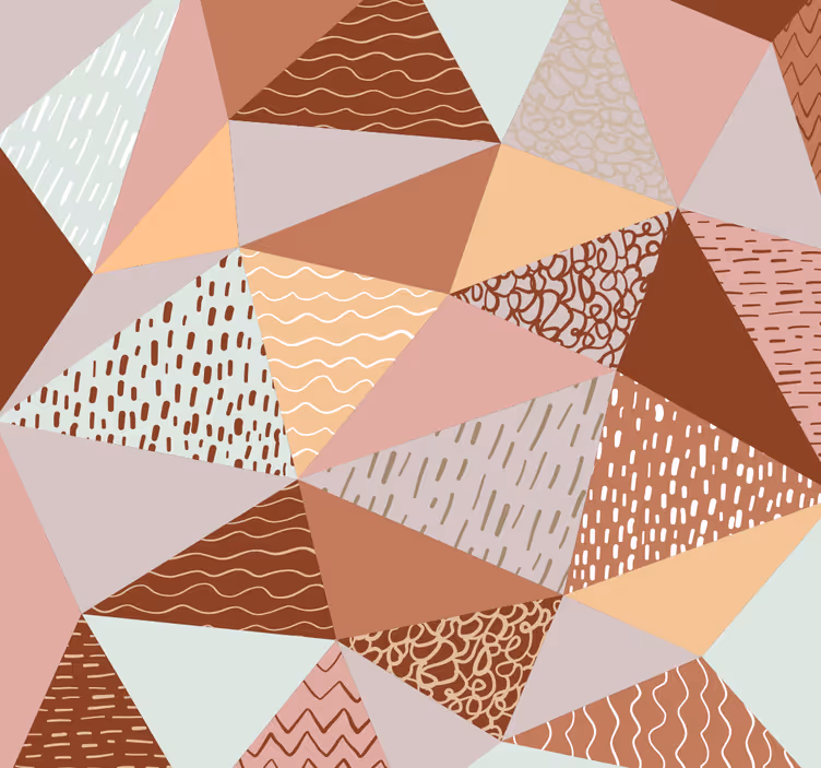 Tapete geometrische Muster strukturierte dreiecke - TenStickers