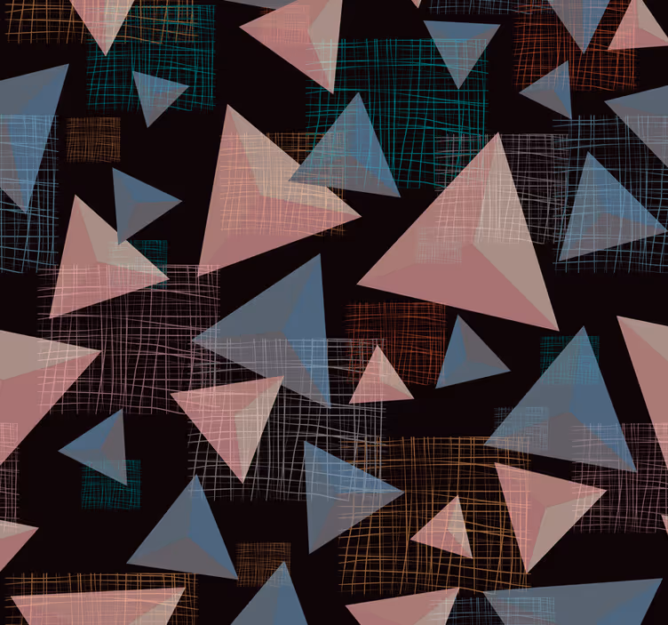 Tapete geometrische Muster dreieckskomplexität - TenStickers
