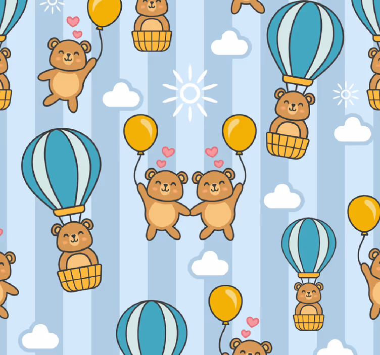 Tapete Baby ballon-teddys - TenStickers
