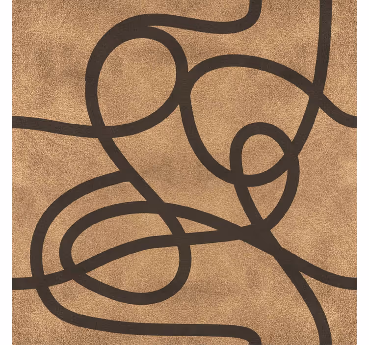 Tapete Modern unregelmäßige braune linien - TenStickers