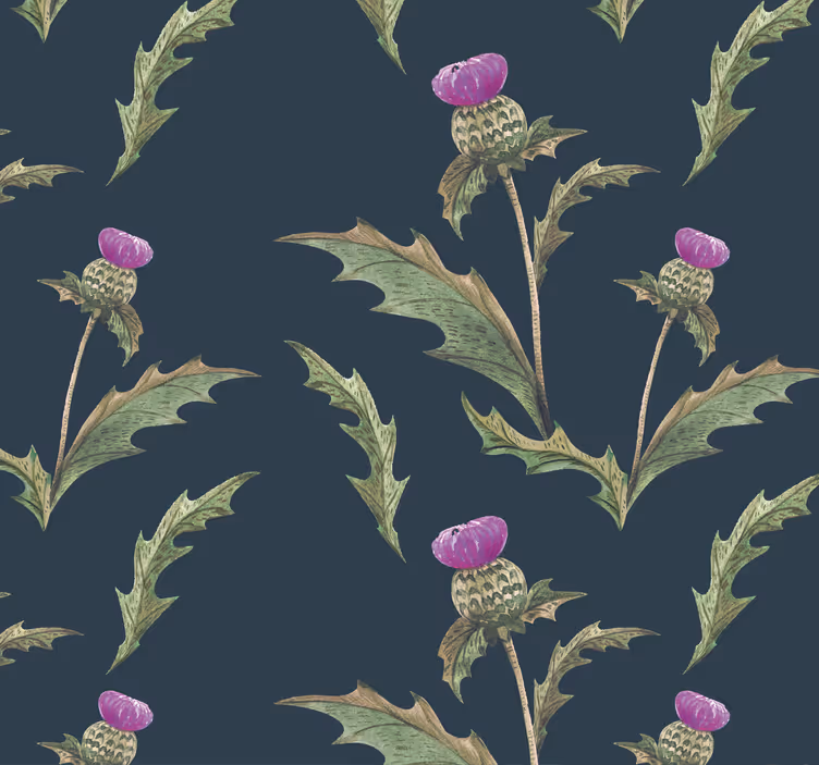Blumentapete schottische Distel - TenStickers