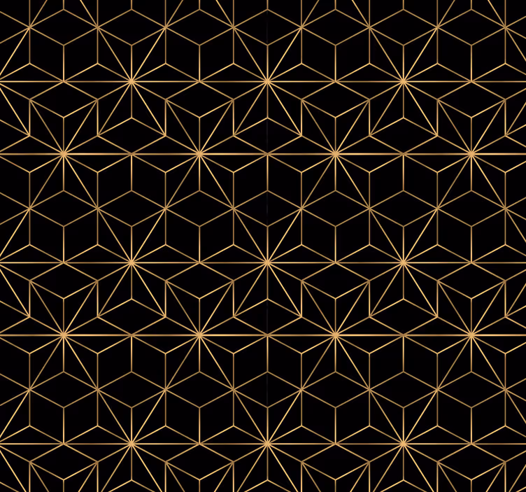 Gestreifte Tapete Moderne goldene linien - TenStickers