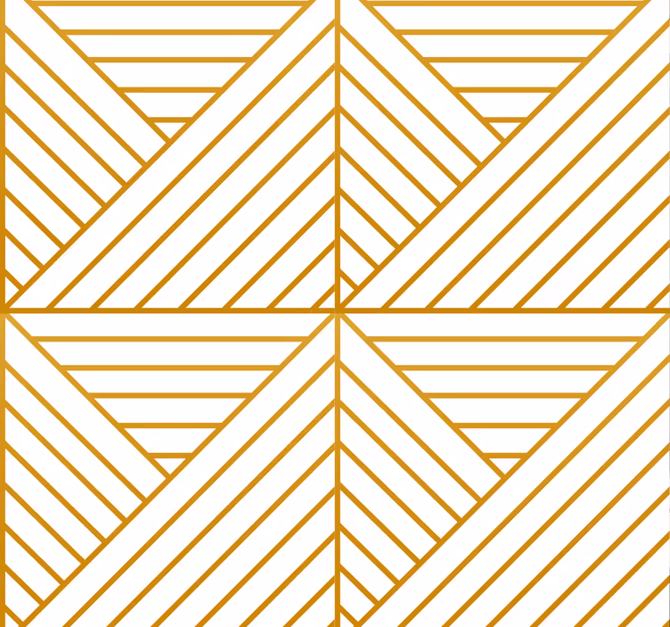 Tapeten Wohnzimmer goldene geometrische Linien - TenStickers