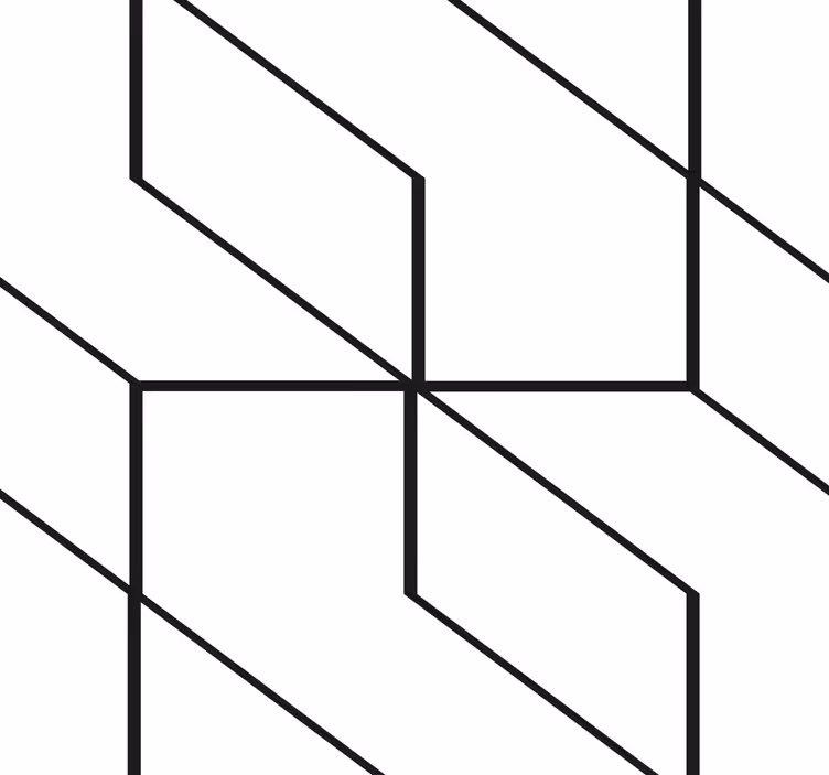 Wohnzimmer Tapete Geometrische Sechseck-Muster - TenStickers