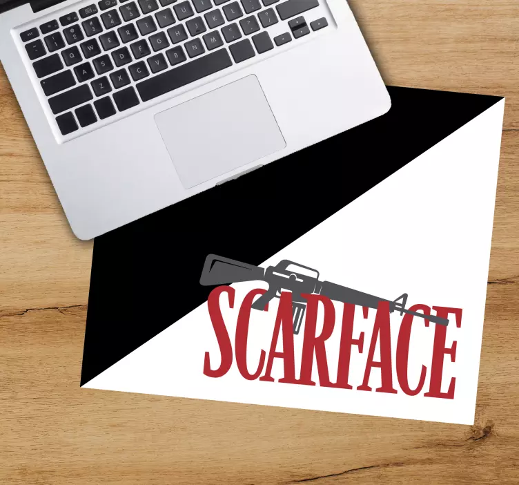 Mousepad Spruch Filmbild scarface mit text - TenStickers