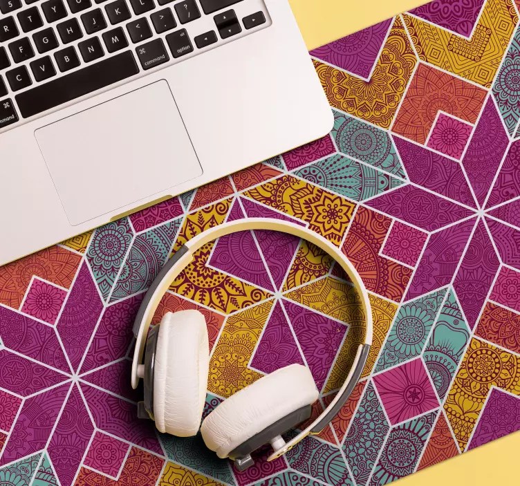 Mauspad Paisley Paisley-mosaik - TenStickers