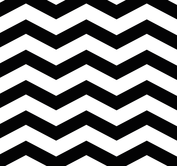 Rollo Fenster Küche weißes und schwarzes chevron-muster - TenStickers
