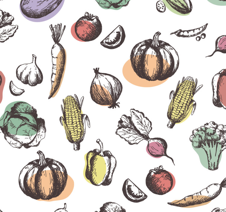 Rollo Fenster Küche zutaten muster retro-stil - TenStickers