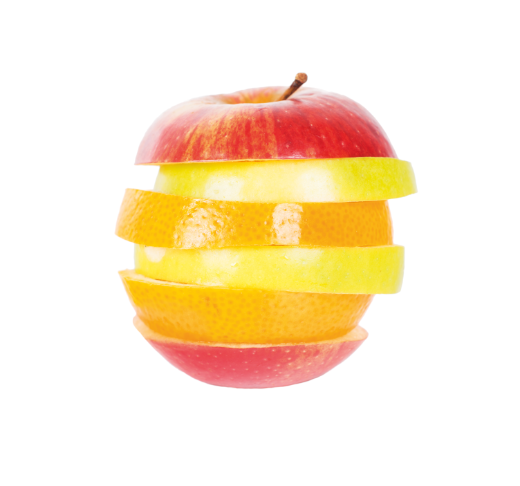 Rollo Fenster Küche geschnittener apfel - TenStickers