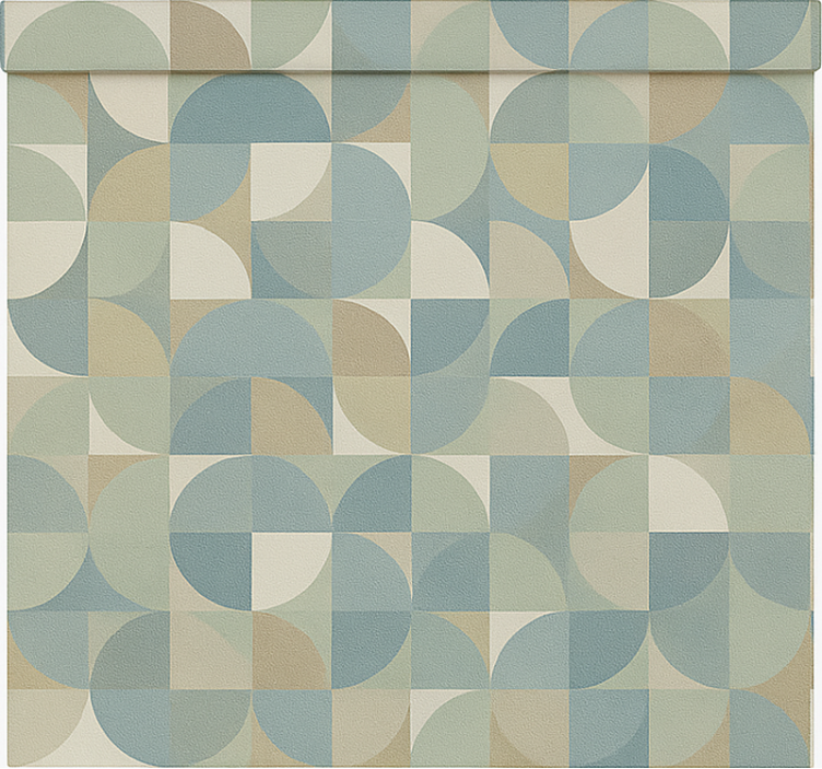 Rollo Fenster Modern grüne abstrakte formen - TenStickers