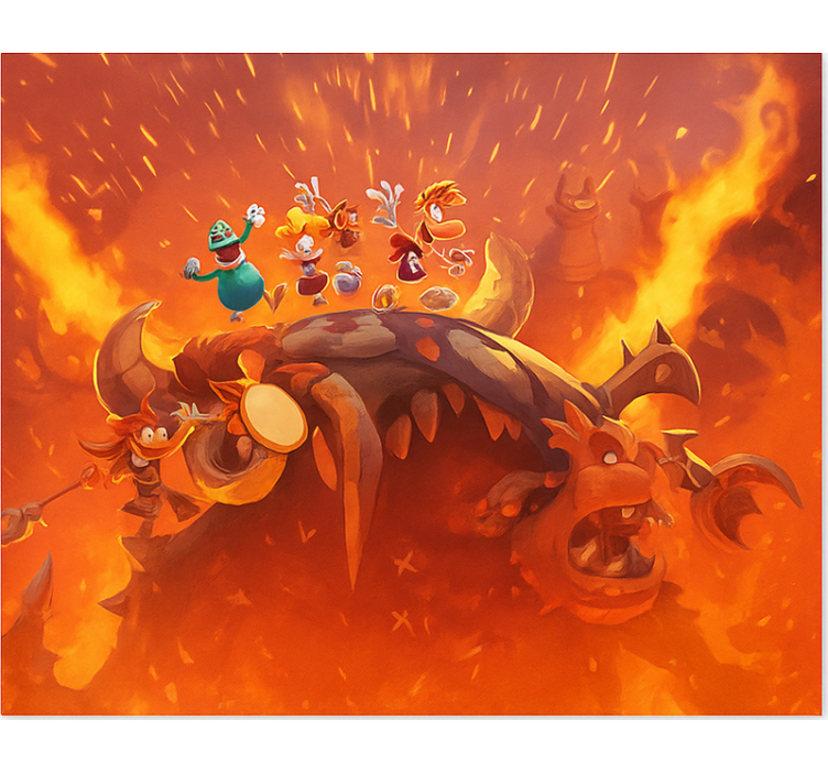 Rollo Fenster Gamer feuriger sieg auf monster - TenStickers