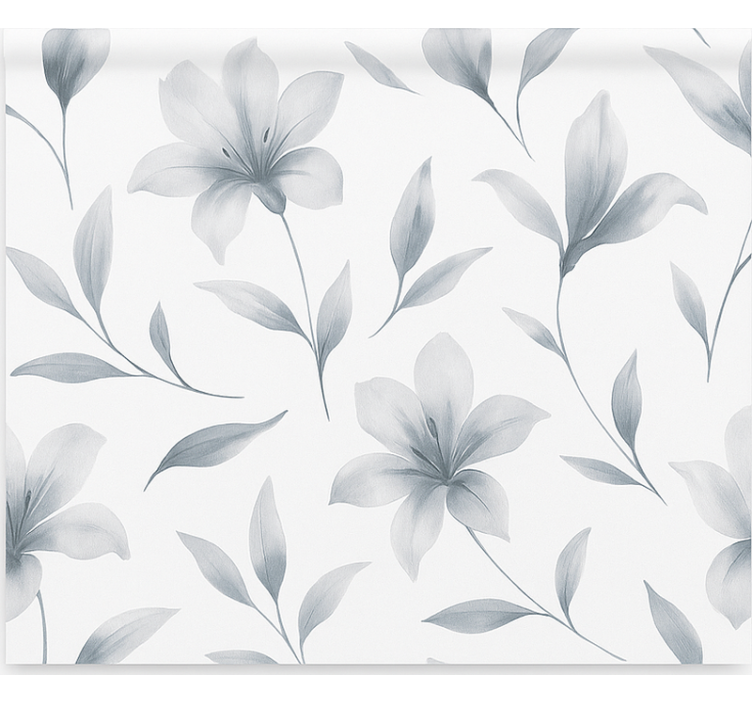 Rollo Fenster Esszimmer aquarell-lilien-blumen - TenStickers