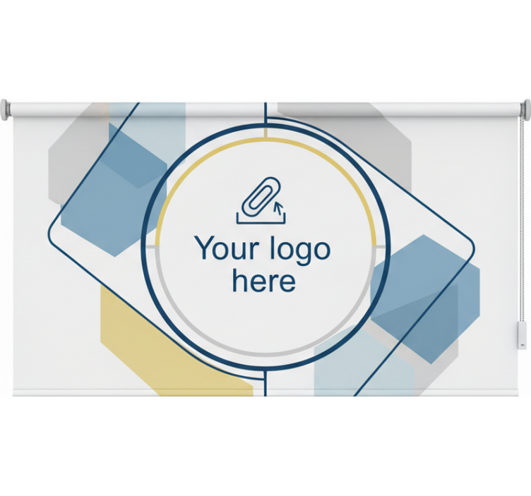 Rollo fenster home office mit individuell gestaltetem logo - TenStickers