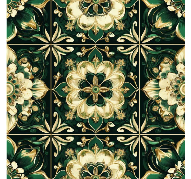 Rollo fenster küche mit botanischen mosaikfliesen - TenStickers