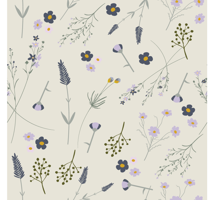 Rollo fenster küche lila wildblumen floral - TenStickers