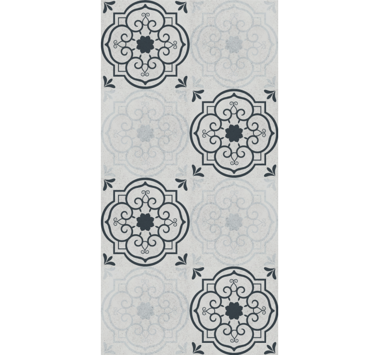 Rollo fenster küche elegante graue fliesen - TenStickers