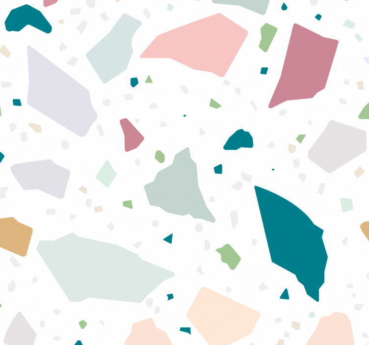 Rollo fenster küche in buntem geometrischen terrazzo - TenStickers