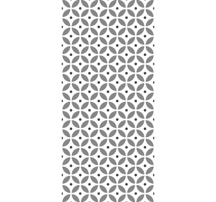 Rollo fenster küche im nordischen stil nahtlose kreise - TenStickers