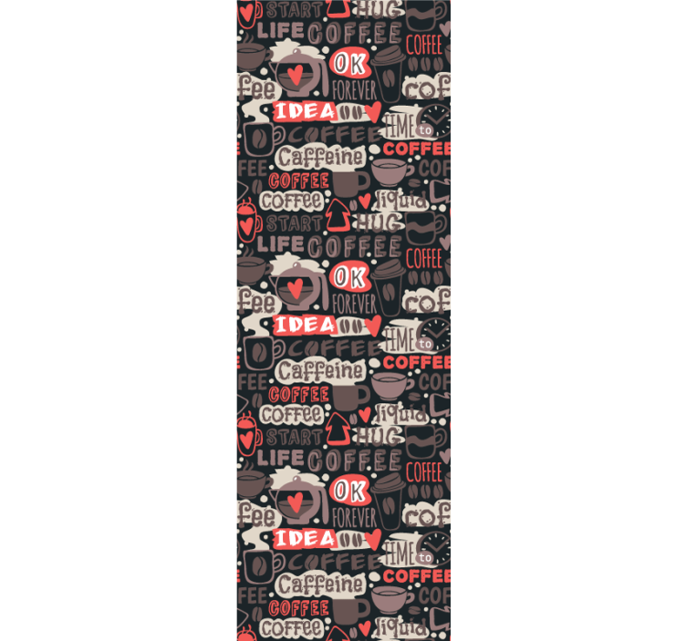 Rollo fenster küche mit typografischem kaffeemuster - TenStickers