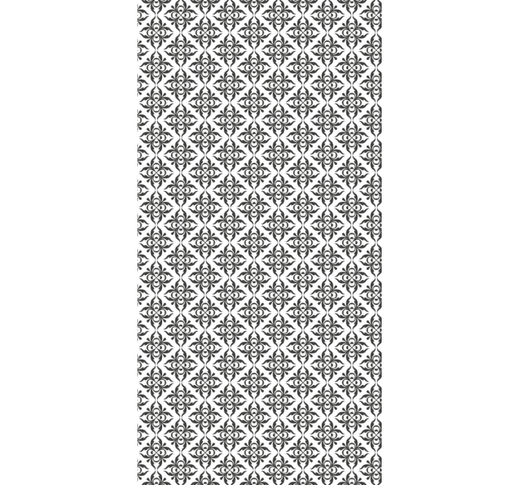 Rollo fenster home office elegante schwarze blumen - TenStickers