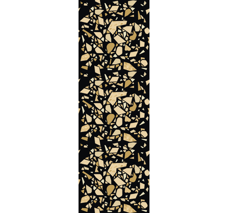 Rollo fenster home office terrazzo stil schwarz gold - TenStickers