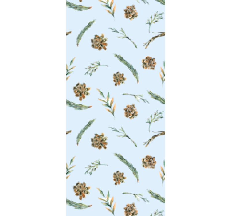 Rollo fenster home office aquarell blumen blau - TenStickers