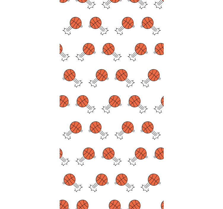 Rollo fenster jugendzimmer mit handgezeichneten basketballs - TenStickers