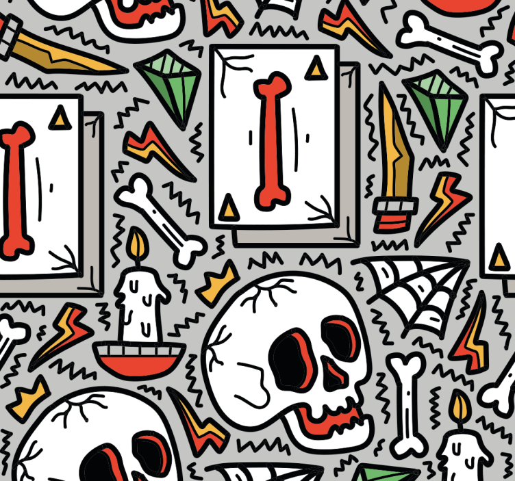 Rollo fenster jugendzimmer mit skull graffiti - TenStickers