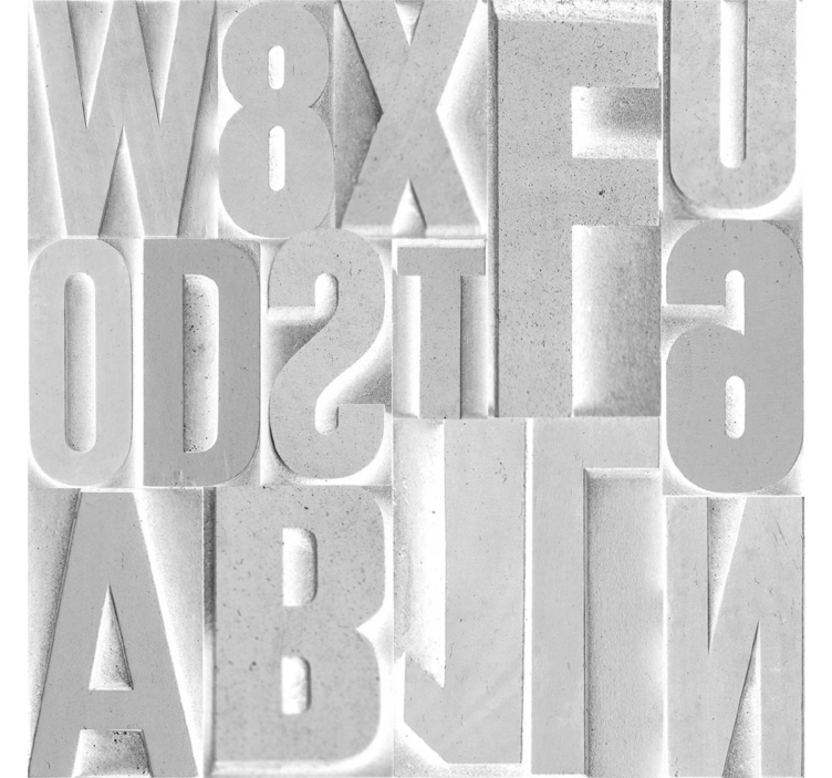 Rollo fenster grau mit 3d grauen buchstaben - TenStickers