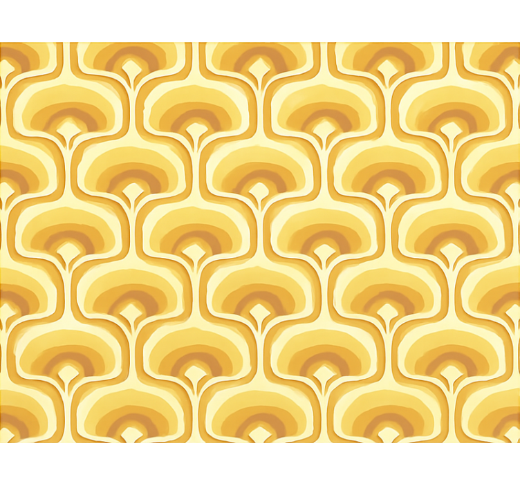 Rollo fenster gelb mit retro gelb muster - TenStickers