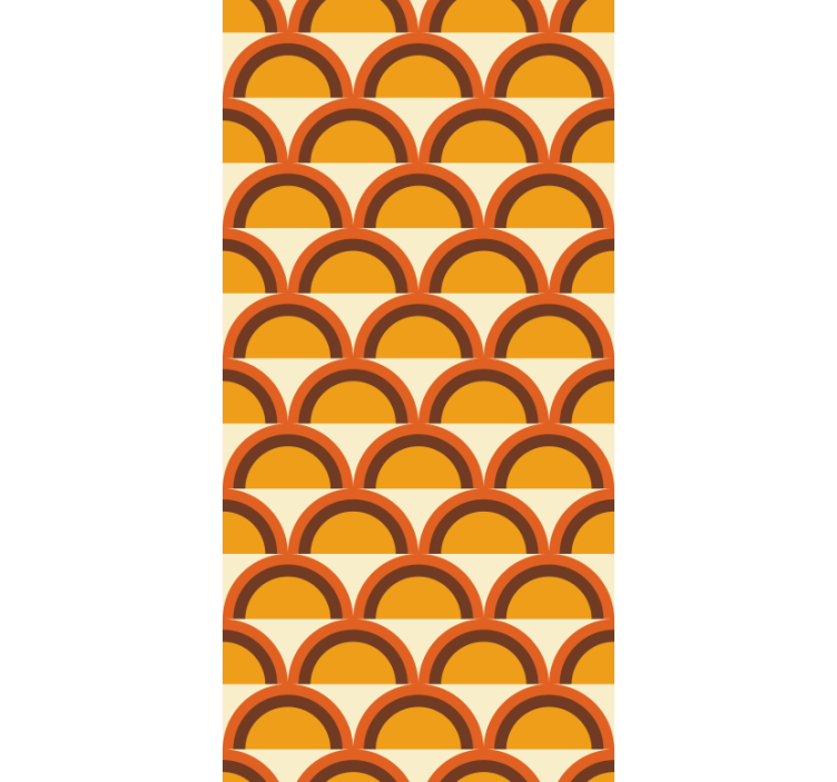 Rollo fenster gelb 70er jahre sonnenuntergang bögen - TenStickers