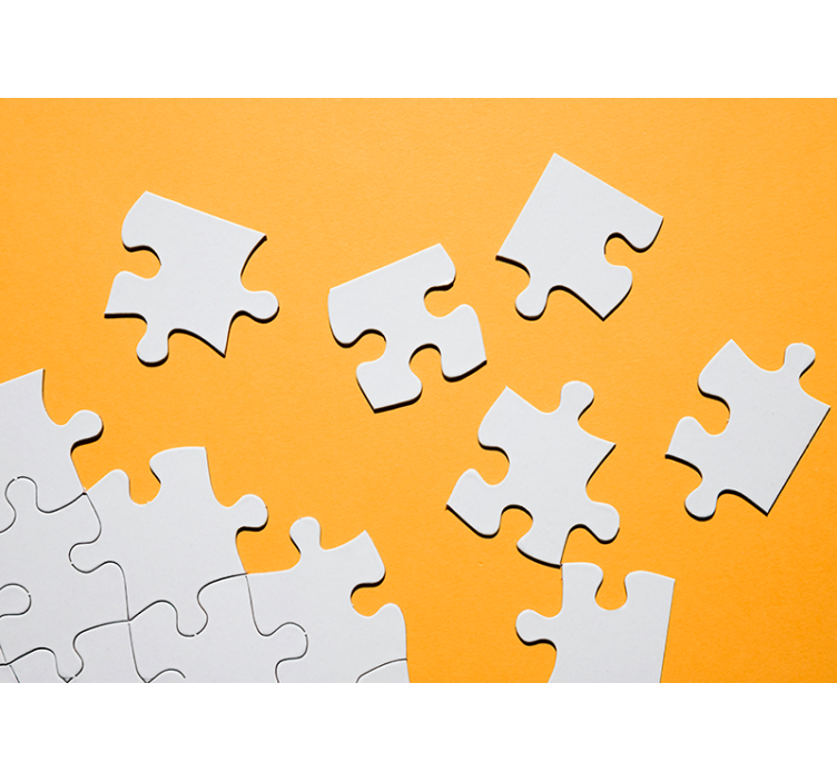 Rollo fenster gelb puzzle teile wandmontage - TenStickers