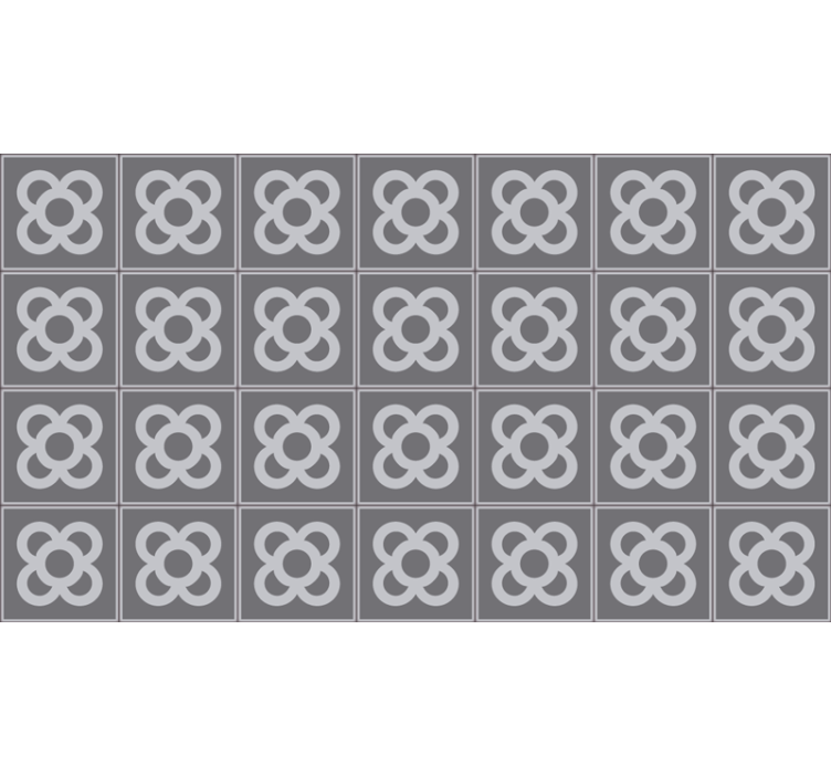 Rollo fenster grau barcelona fliesenoptik vinylteppich - TenStickers