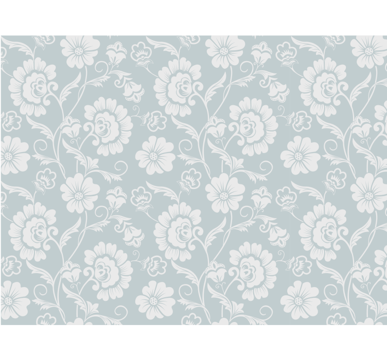 Rollo fenster grau mit elegantem blumenmuster - TenStickers