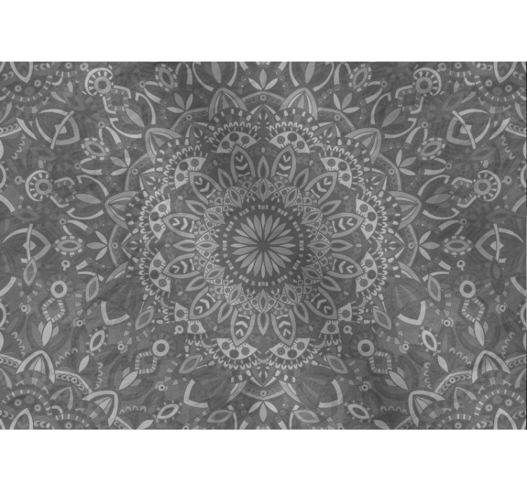 Rollo fenster grau mit filigranem mandala-muster - TenStickers