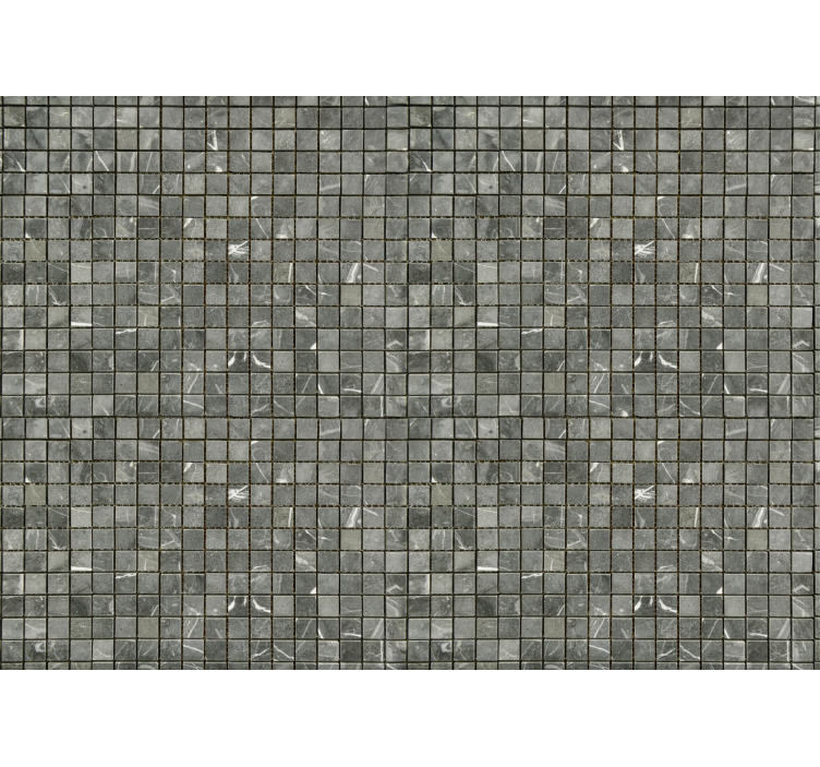 Rollo fenster grau mit schwarzen fliesen - TenStickers