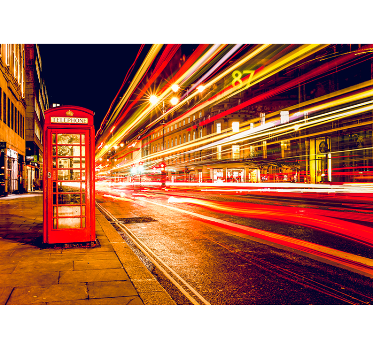 Rollo fenster rot ikonisches london nacht - TenStickers