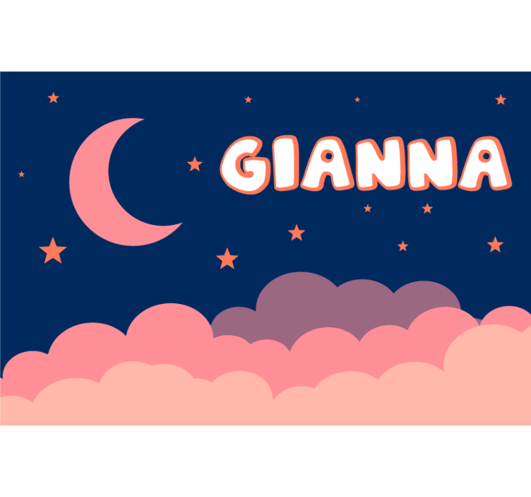 Rollo fenster lila mond und himmel anpassbar - TenStickers