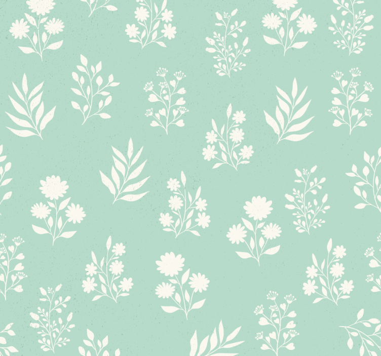 Rollo fenster blau mit kleinem blumenmuster - TenStickers