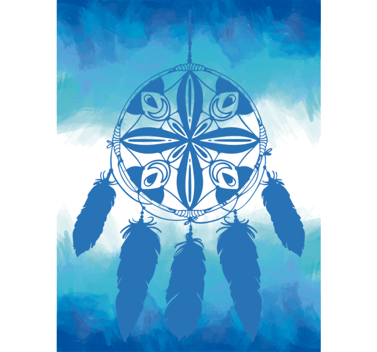 Rollo fenster blau ornamentale träume - TenStickers
