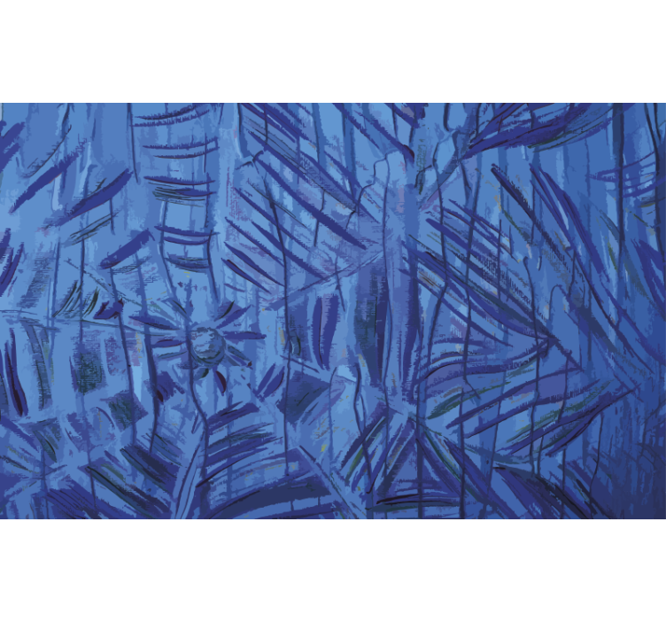 Rollo fenster blau mit blauer tinten-spinnennetz-muster - TenStickers